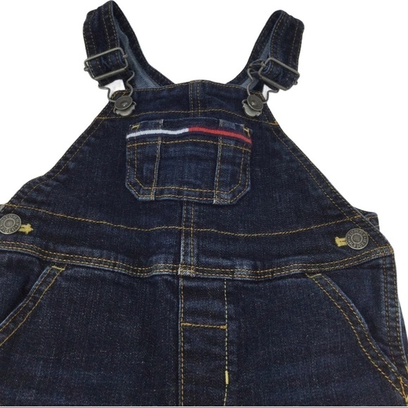 #018 Tommy Hilfiger baby big flag bib overalls - Picture 2 of 13